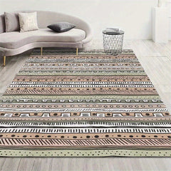 Soft Moroccan Area Rug Non Slip Sofa Floor Mat Machine Washable Anti Fatigue Mat