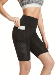 High Waist Yoga Shorts with Pocket for Women