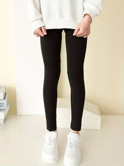 Girls Stretch Soft Leggings Elastic Waist Slim Tight Pants Kids