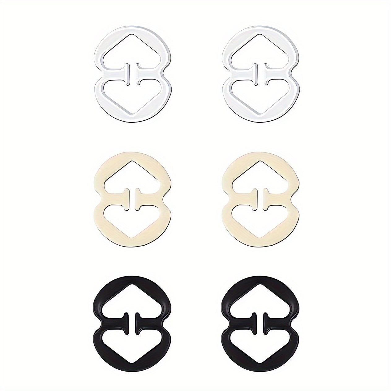 12pcs Invisible Bra Strap Clips Non-slip Buckles for Braless Look