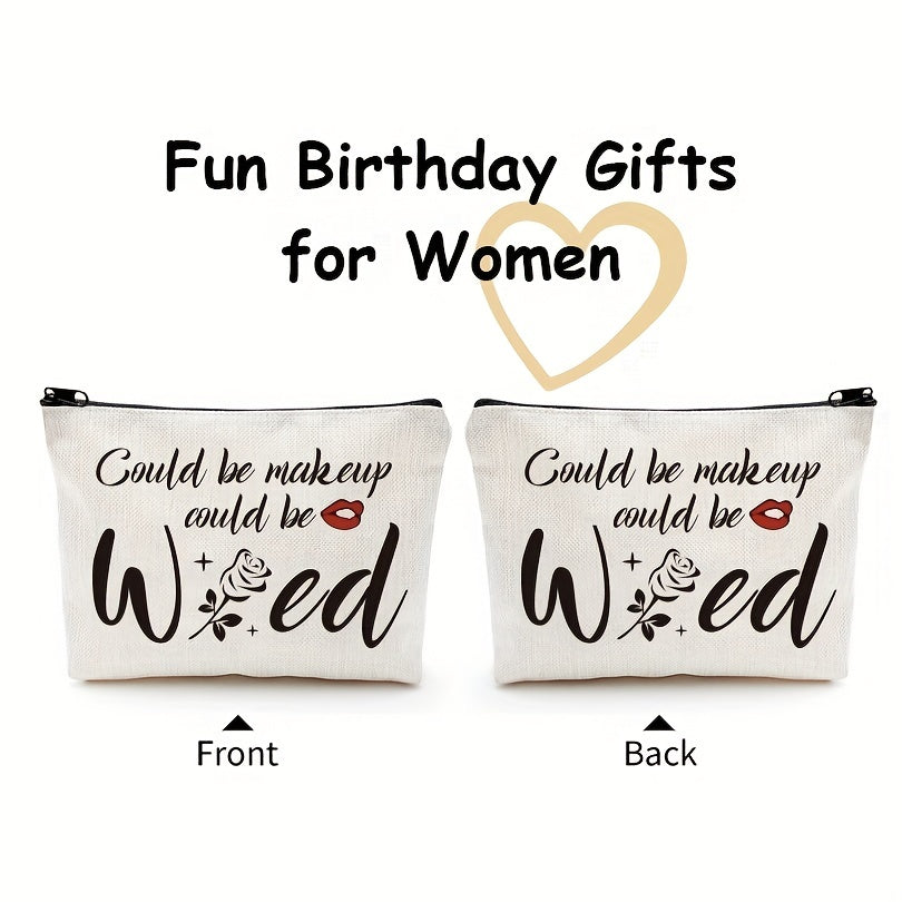 Funny Rose Makeup Bag Gift For Women Friends Sister Teen Girls