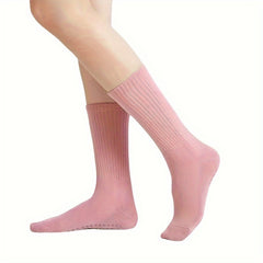 Soft Yoga Socks Anti-skid Mid-Calf Gripper Pilates Ballet Barre