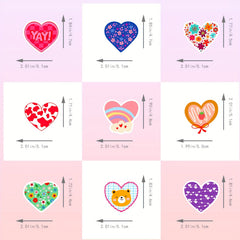 50pcs Heart Romantic Love Stickers for Kids Teens Ad