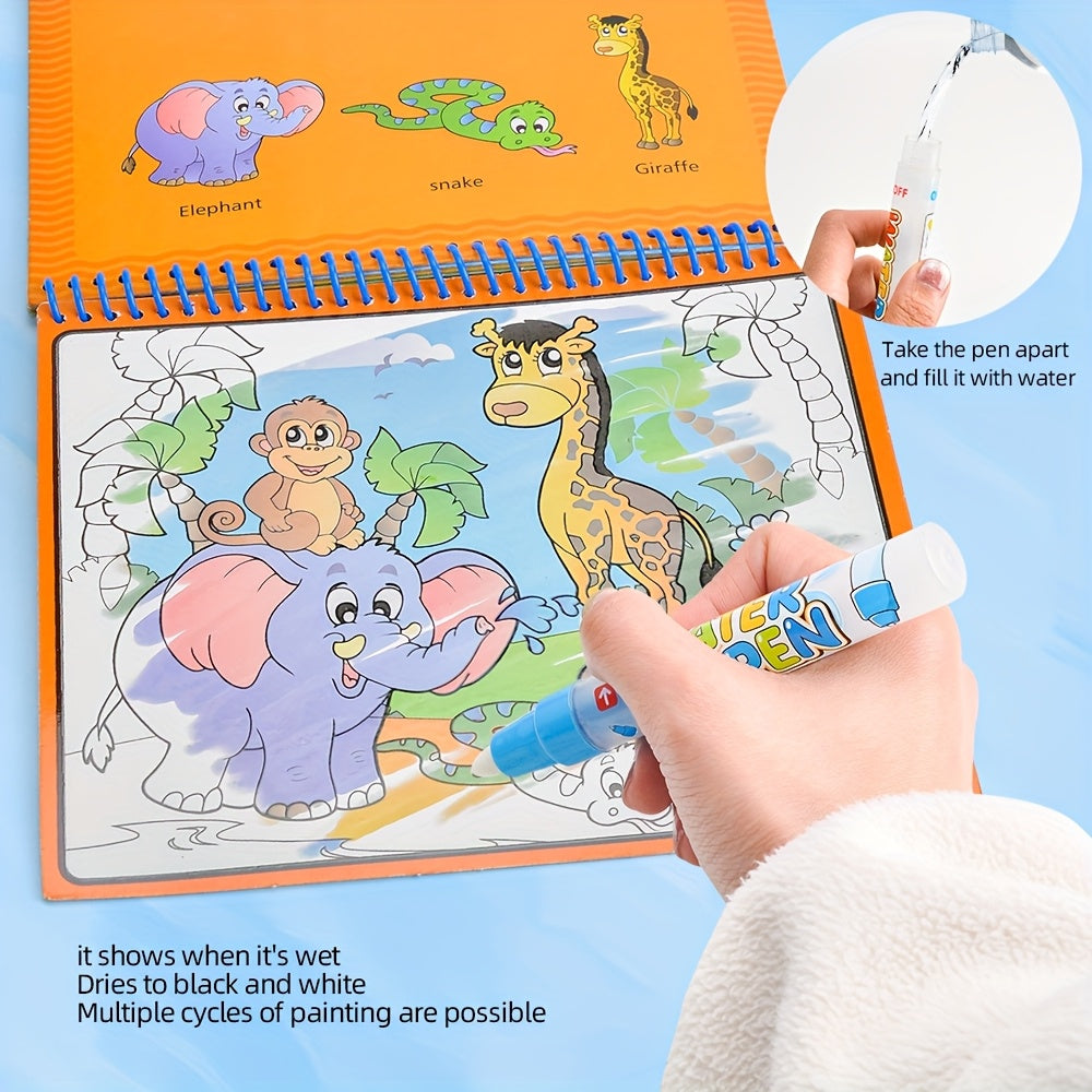 Kids' Magic Watercolor Painting Book Reusable Graffiti Art Toys