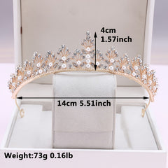 Girls Princess Crystal Tiara Crown Rhinestone Crown for Party Wedding