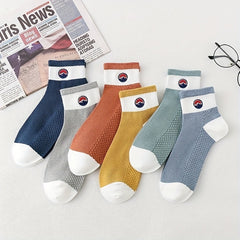 5 Pairs Men's Crew Socks Breathable Comfy Casual Unisex Outdoor