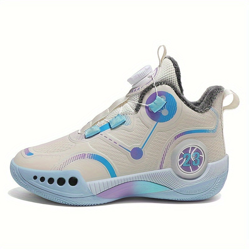 Boy's Rotating Buckle Basketball Shoes