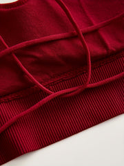 4pcs Ribbed Wireless Bras Comfy & Breathable Intimates Bra
