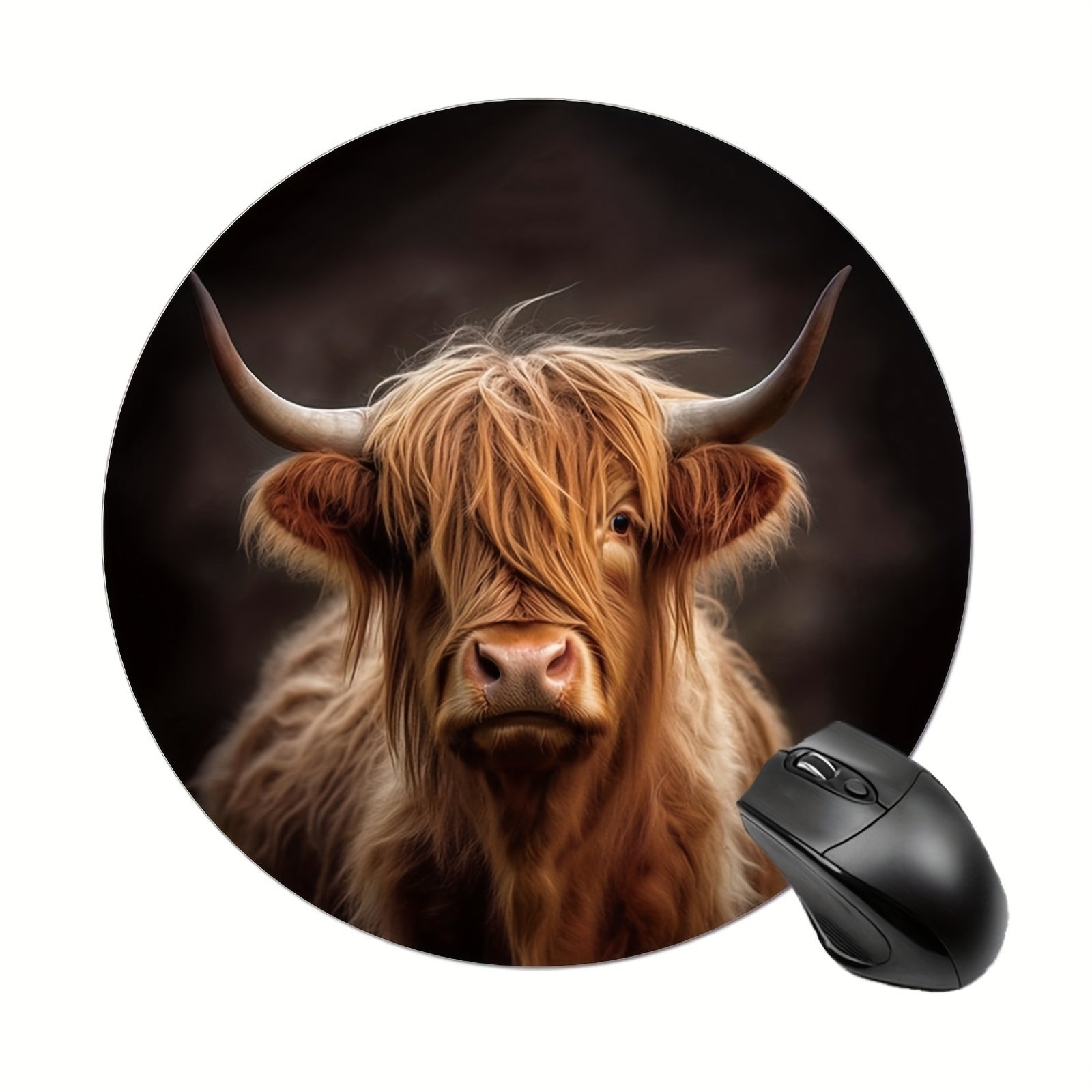 Bulls Gaming Mouse Pad For Women Round Non-slip Rubber Mouse Mat