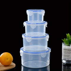4pcs Outdoor Lunch Box Set Plastic Fruit/Vegetables Sealed Food Storage Boxes