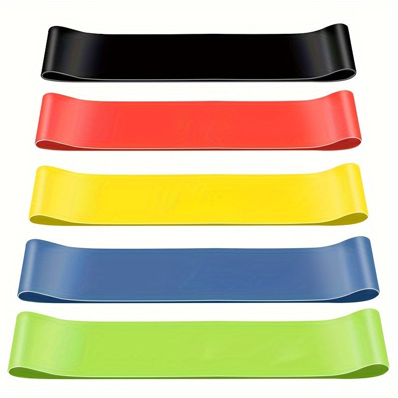 5pcs Resistance Bands Set Elastic Yoga Stretching Exercise Bands