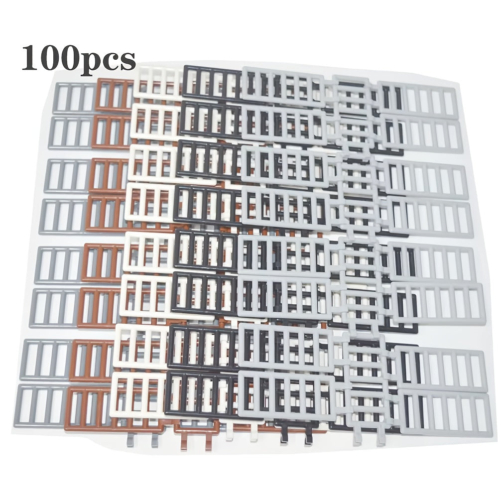 MOC Building Blocks Rod 7x3 with Double Clamp Ladder Stairs 6020