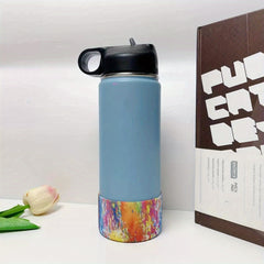 Colorful Pattern Print Cup Boot Cover 7.2 inch Silicone Non-slip Sleeve