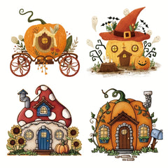 Halloween Pumpkin House Carriage Metal Cutting Die for DIY Scrapbooking