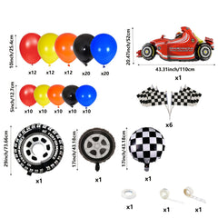 140pcs Racing Theme Party Balloon Set