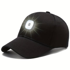 Cotton LED Baseball Cap Rechargeable Headlamp Hat - Night Running