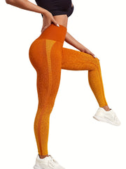Seamless Gradient Leggings Sports Fitness Yoga Running Pants