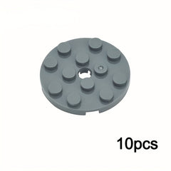 Turntable Building Blocks w/ Hole - Compatible w/ 60474, 87081, 61