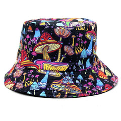 Colorful Mushroom Fantasy Fisherman Hat Hip-hop Style