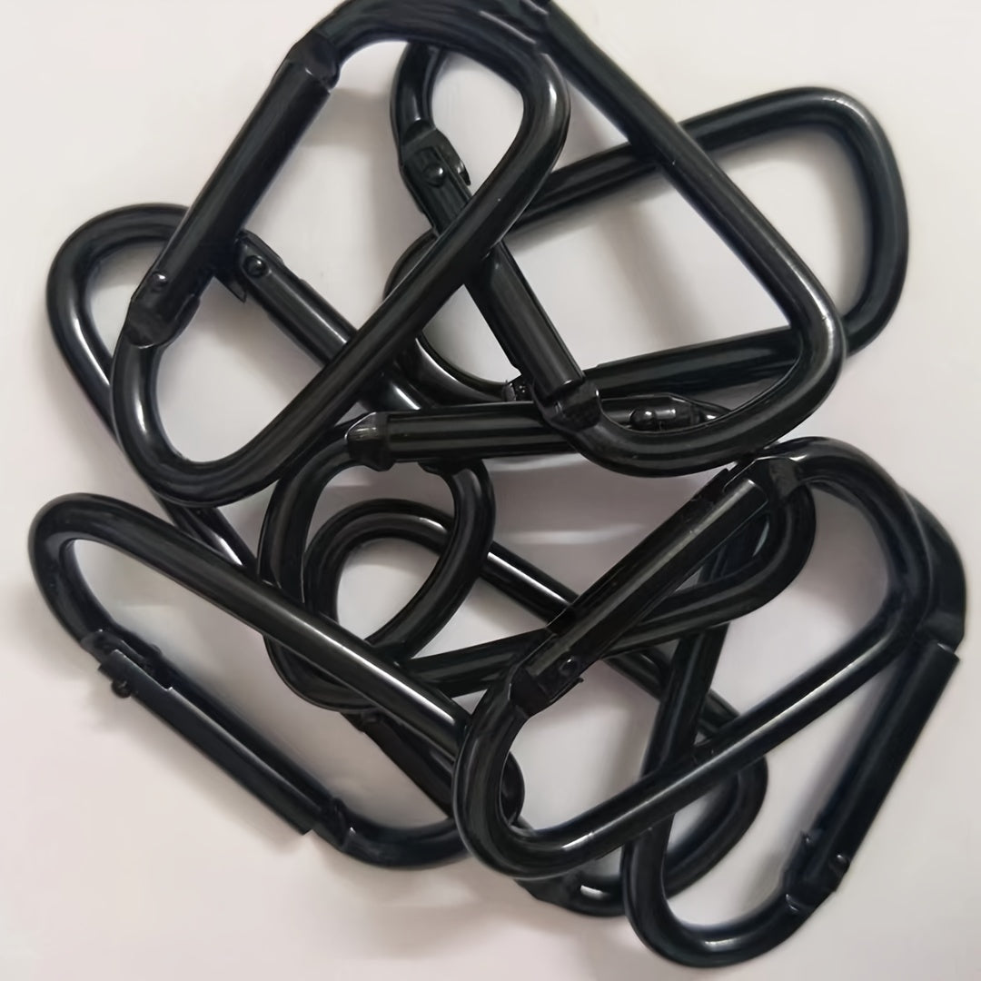 10pcs Aluminum Alloy D ring Keychain for Outdoor Camping Travel