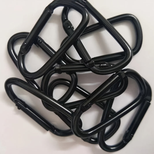 10pcs Aluminum Alloy D ring Keychain for Outdoor Camping Travel