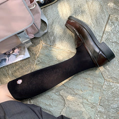 Cat Claw Embroidery Socks Crew Stockings Women's Hosiery