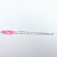 50pcs Crystal Eyelash Mascara Brushes for Daily Makeup and Eyebrow Grooming