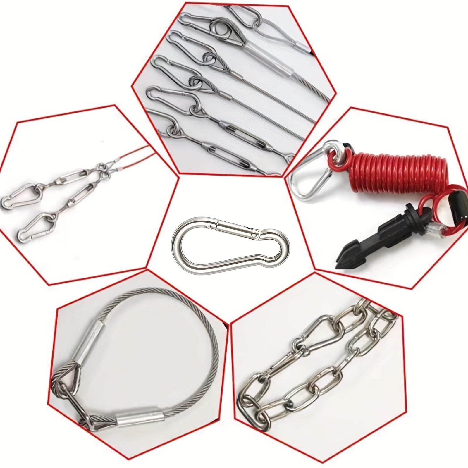 Assorted Sizes Stainless Steel Carabiner Heavy Duty Clips