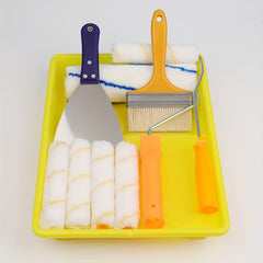 Paint Tool Set Roller Tray Stainless Steel Putty Latex Brush Coating House