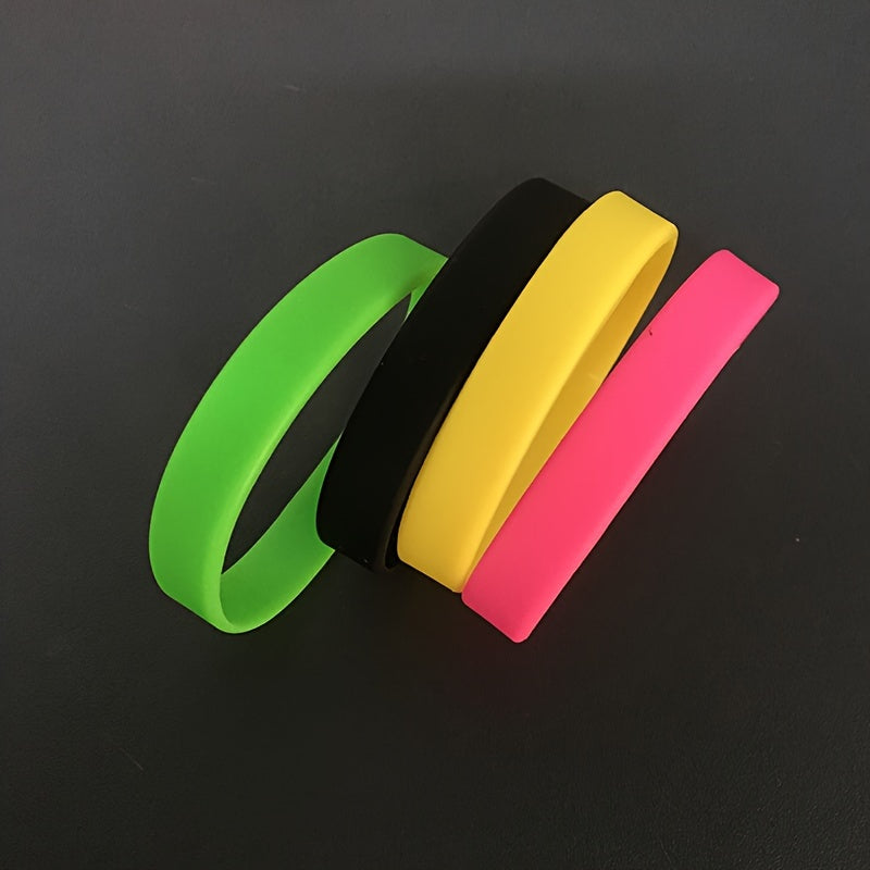 4 Pcs Silicone Sports Bracelet Activity Team Basketball Wristband