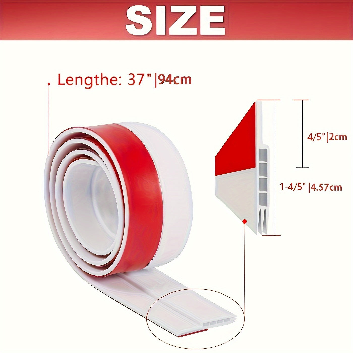 2pcs Adhesive Door Sweep Soundproof Under Door Seal