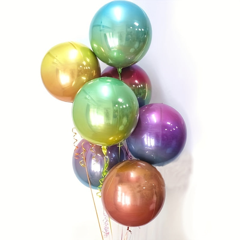 5pcs 4D Gradient Rainbow Faceted Sphere