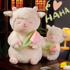 2 Size Tulip Wool Plush Toy Plush Sheep Buddy Plush Toy Lamb Toy Plush Lamb