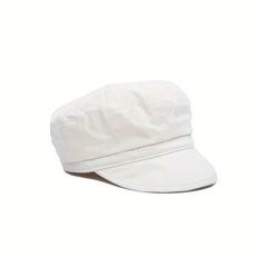 Flat Top Octagonal Hat Spring Summer Navy Hat Khaki Peaked Cap
