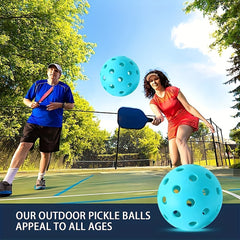 12pcs Durable Pickleball for Outdoor Sports 74mm 40 Holes