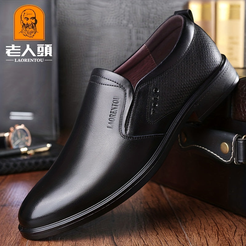 LAORENTOU Men's Leather Dress Shoes Lightweight Formal Shoes
