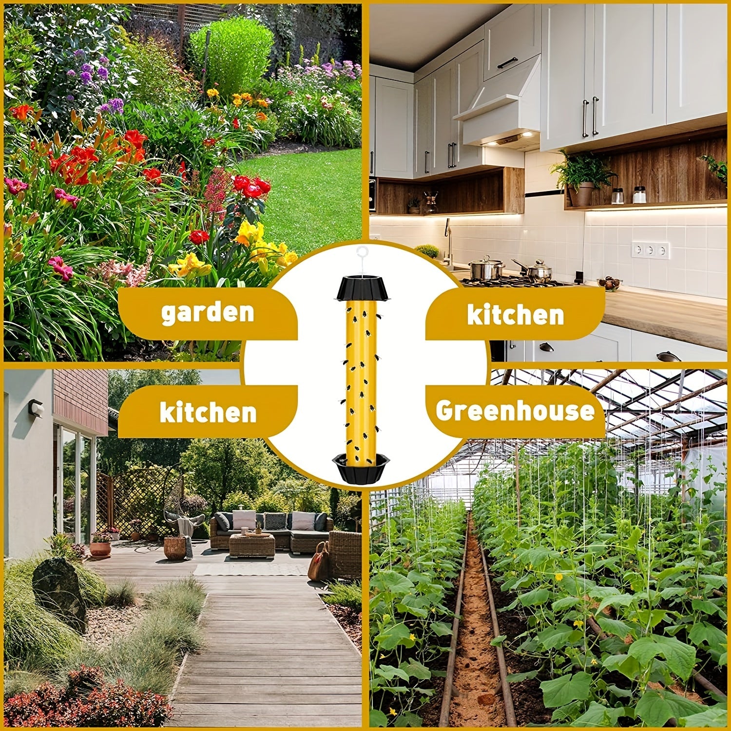 2pcs Fly Stick Sticky Fly Trap Hanging Fly Traps Outdoor Fruit Fly Traps