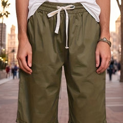 Drawstring Bermuda Shorts with Dual Pockets for Women