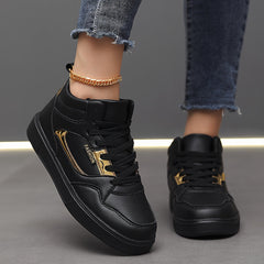Casual Faux Leather High Top Skate Shoes