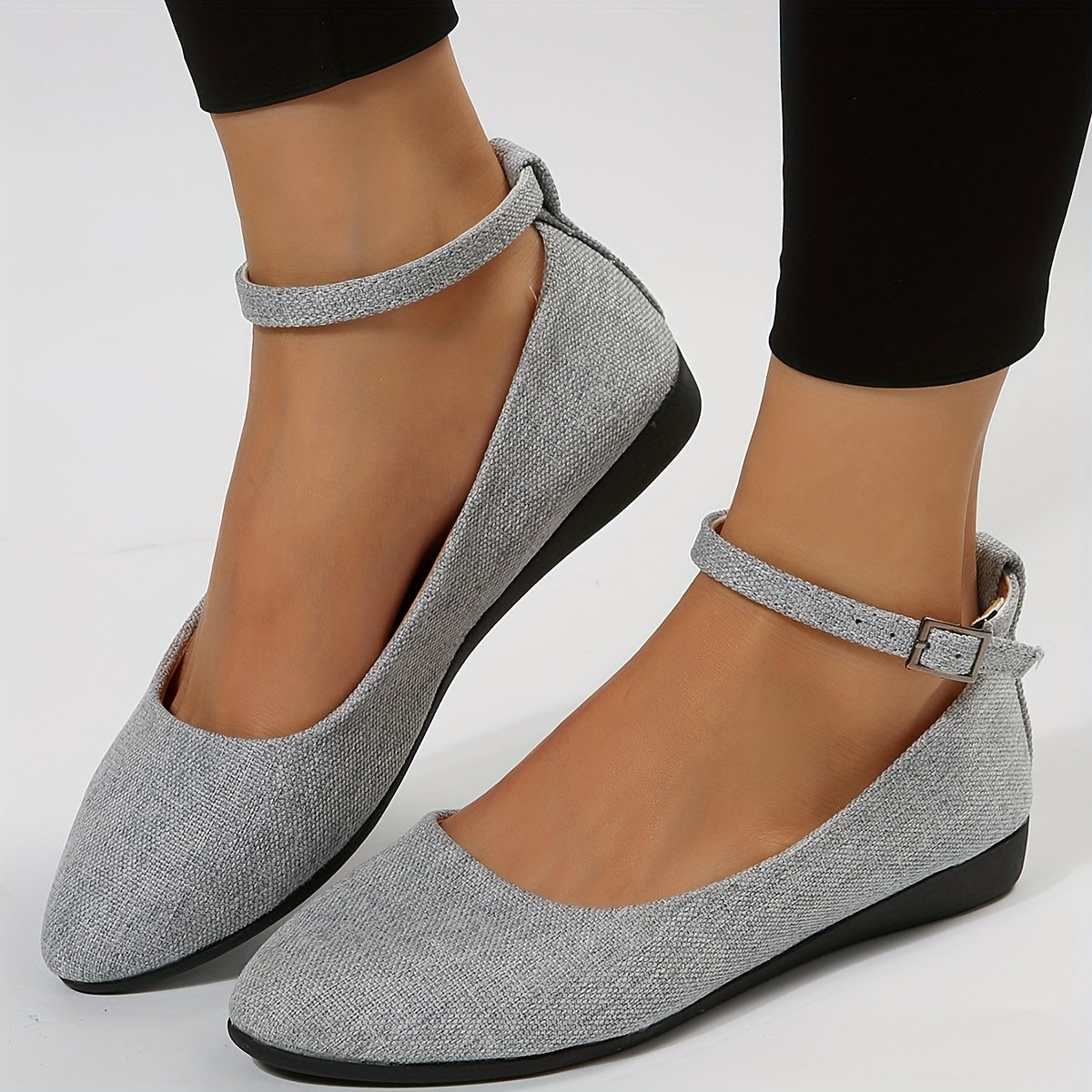 Women's Flat Casual Point Toe Strap Shoes Lightweight Shoes