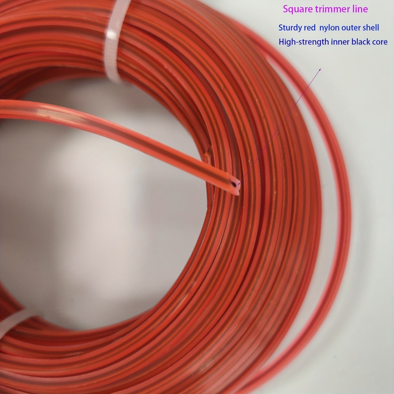 1pc Dual String Trimmer Line 2.4mm 0.095inch 15m 5.9inch Replacement