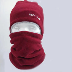 Men's Winter Windproof Mask Neck Cover Hat Dual purpose Plus Velvet