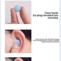 3 Pairs Waterproof Noise Cancelling Silicone Earplugs for Adults