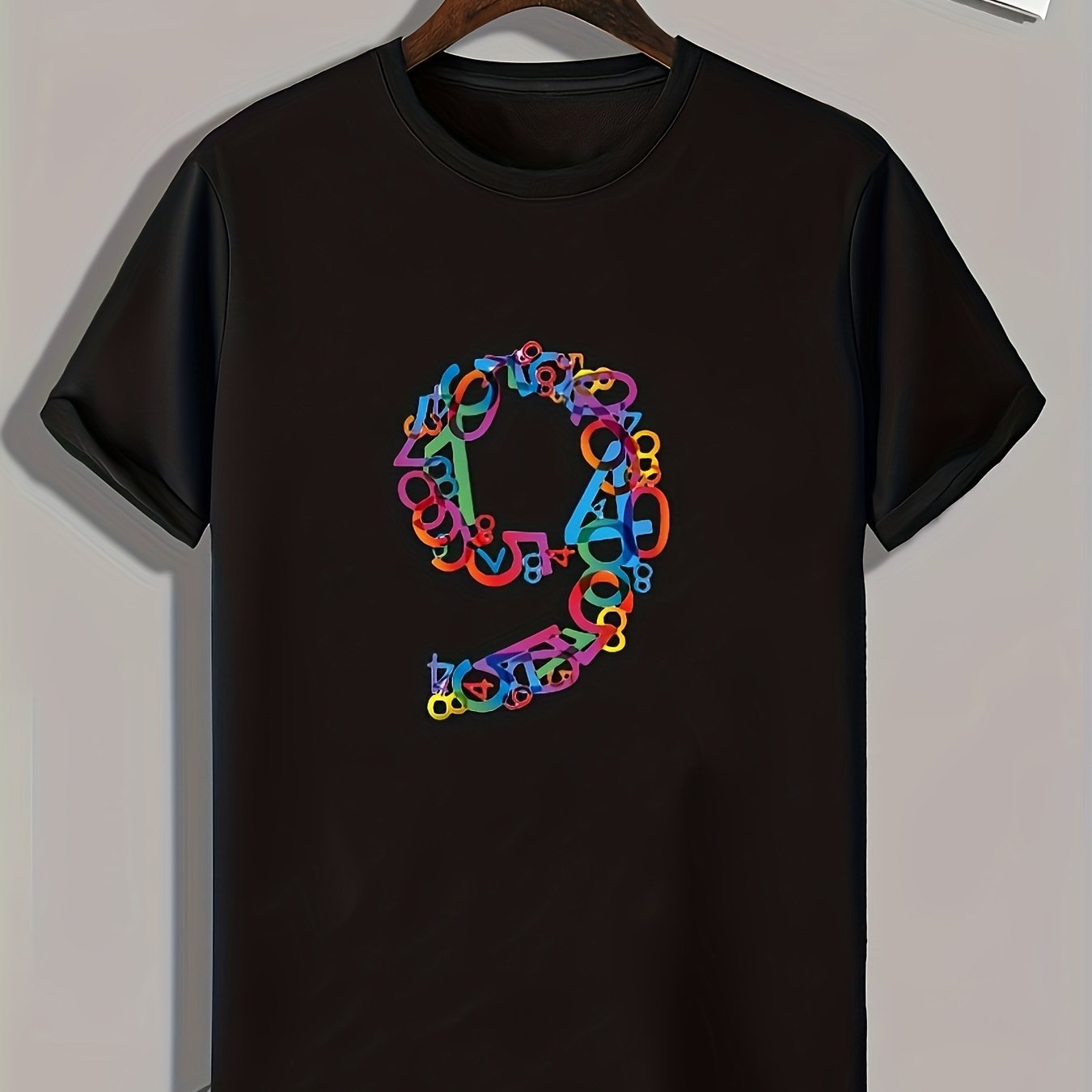 Number 9 Men's Graphic T-shirt for Summer Casual Wear