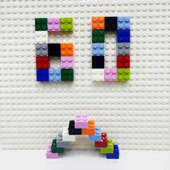 60pcs Multicolor Blocks for 3003 High Bricks 2 x 2 Studs Hole Building Toy