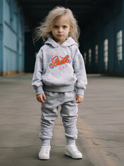 OERYUI Kids Letter Print Hoodies Pants Set Spring Fall Sports Gift