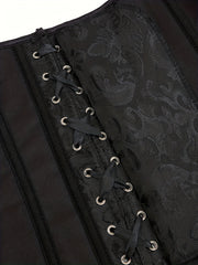 Strapless Corset Bustier Tummy Control Body Shaper Lace Up Slimmer