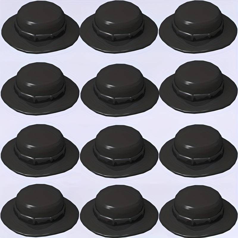 12pcs Mini Building Block Fisherman's hat Set DIY Dressing Toys