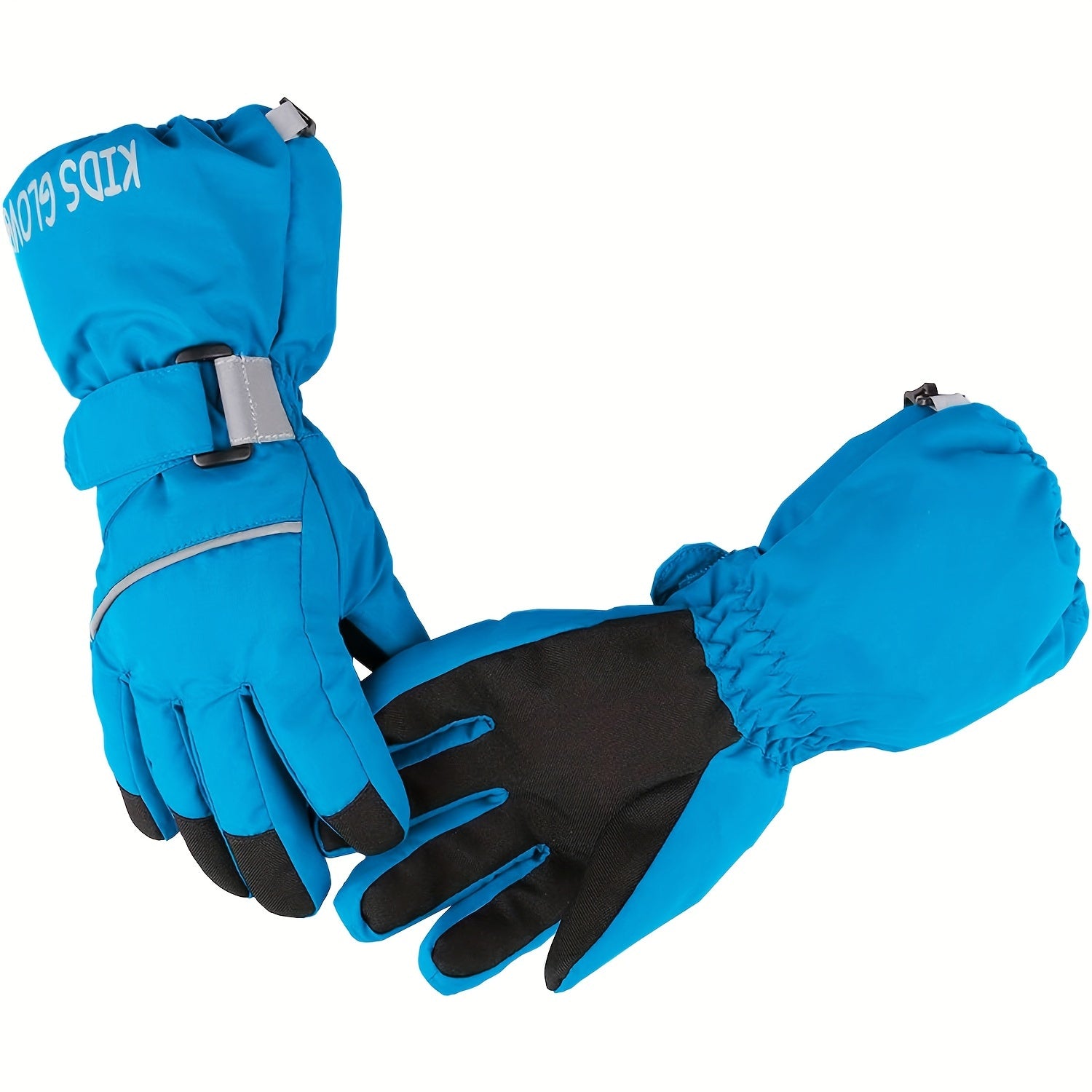 Kids Winter Fleece Mittens - Waterproof Warm Gloves for Boys & Girls