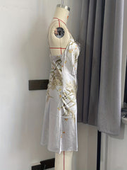 Floral Nightdress Draped Collar Sleep Dress Women's Sleepwear